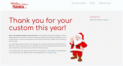 Desktop Screenshot of christmaslettersfromsanta.com