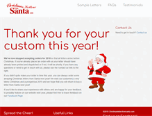 Tablet Screenshot of christmaslettersfromsanta.com